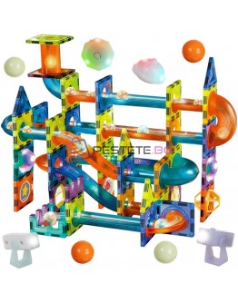 3D Магнитни строителни блокчета писта с топки 110 части